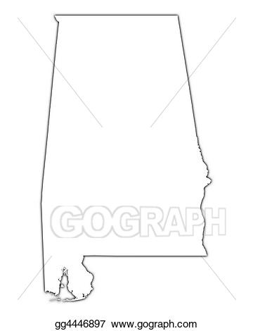 Stock illustration usa outline. Alabama clipart drawing