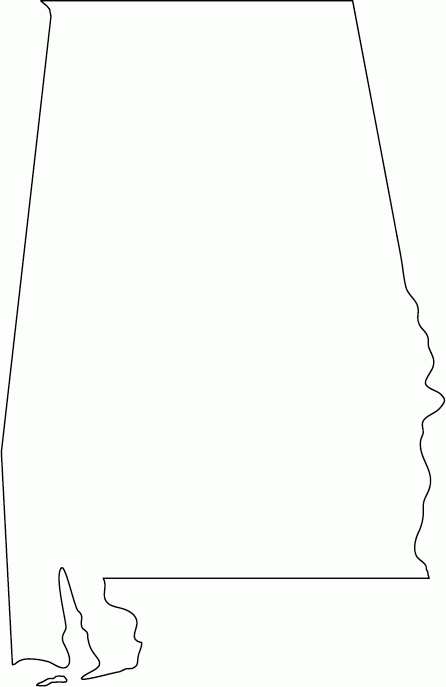 Alabama clipart outline. Map websbages com