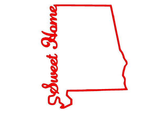 Sweet home state of. Alabama clipart outline