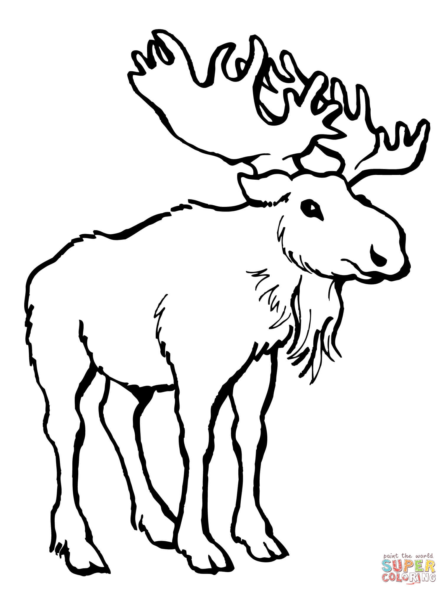 Alaska clipart moose alaska. Deer coloring page free