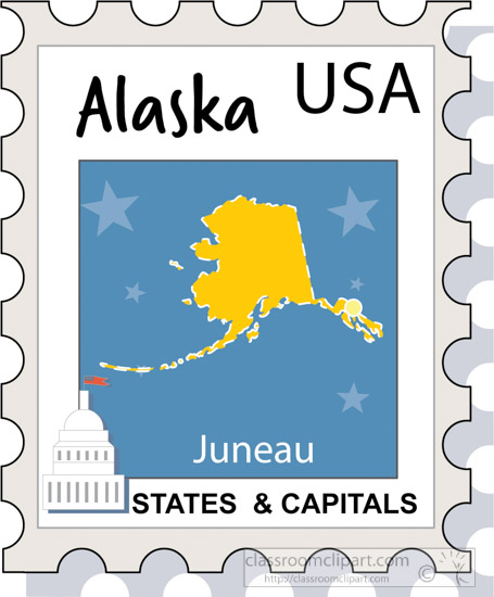 alaska clipart stamp