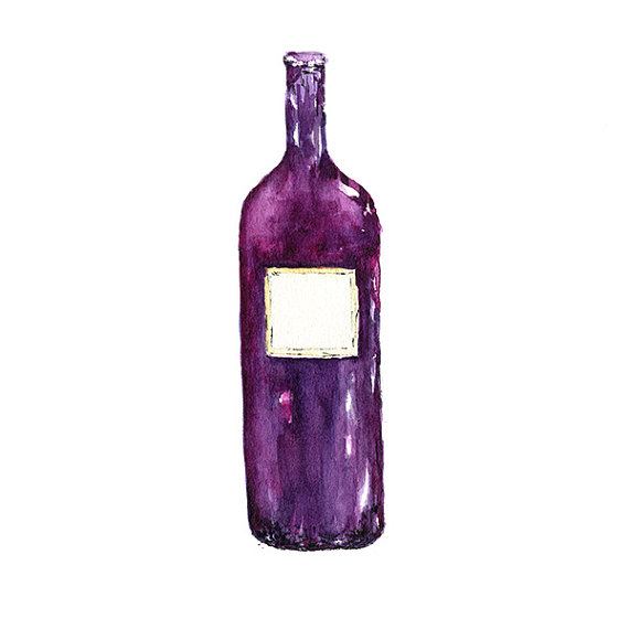 Alcohol clipart alcohol bottle. Wine watercolor red this
