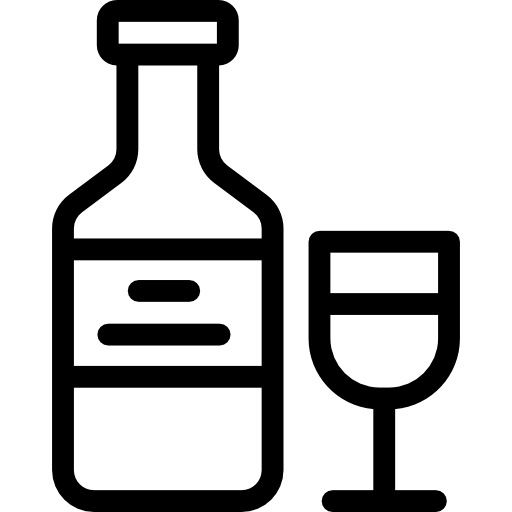 alcohol clipart black and white