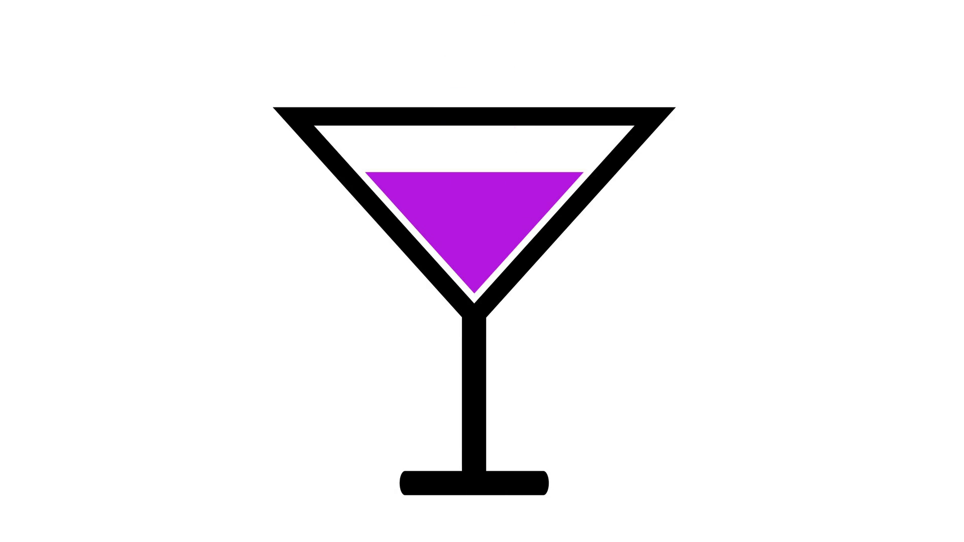 Purple alcoholic cocktail icon. Alcohol clipart mixed drink