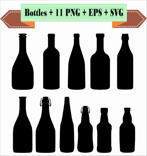 alcohol clipart silhouette