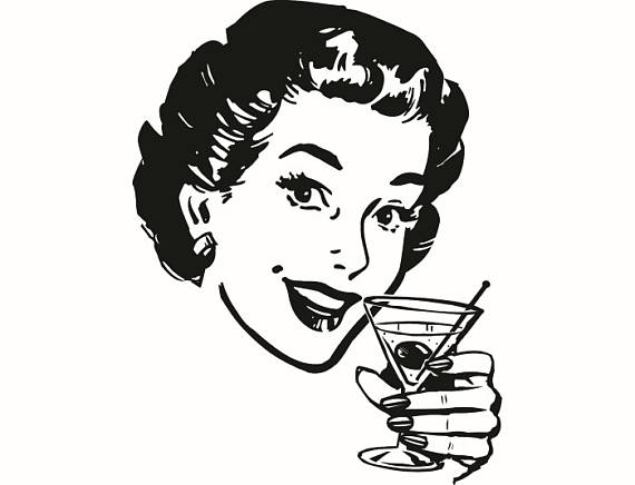 drinking clipart vintage