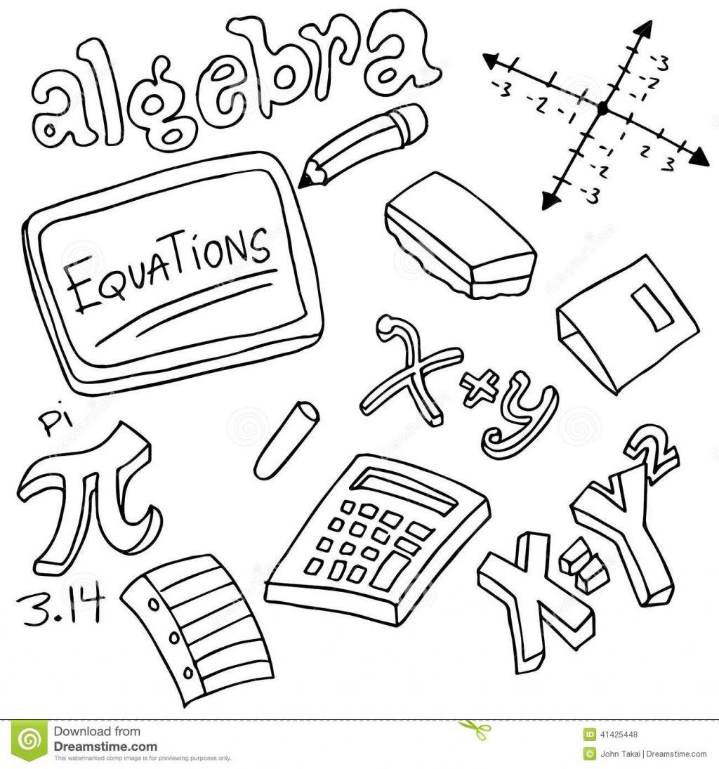 Symbols objects image patterns. Algebra clipart math