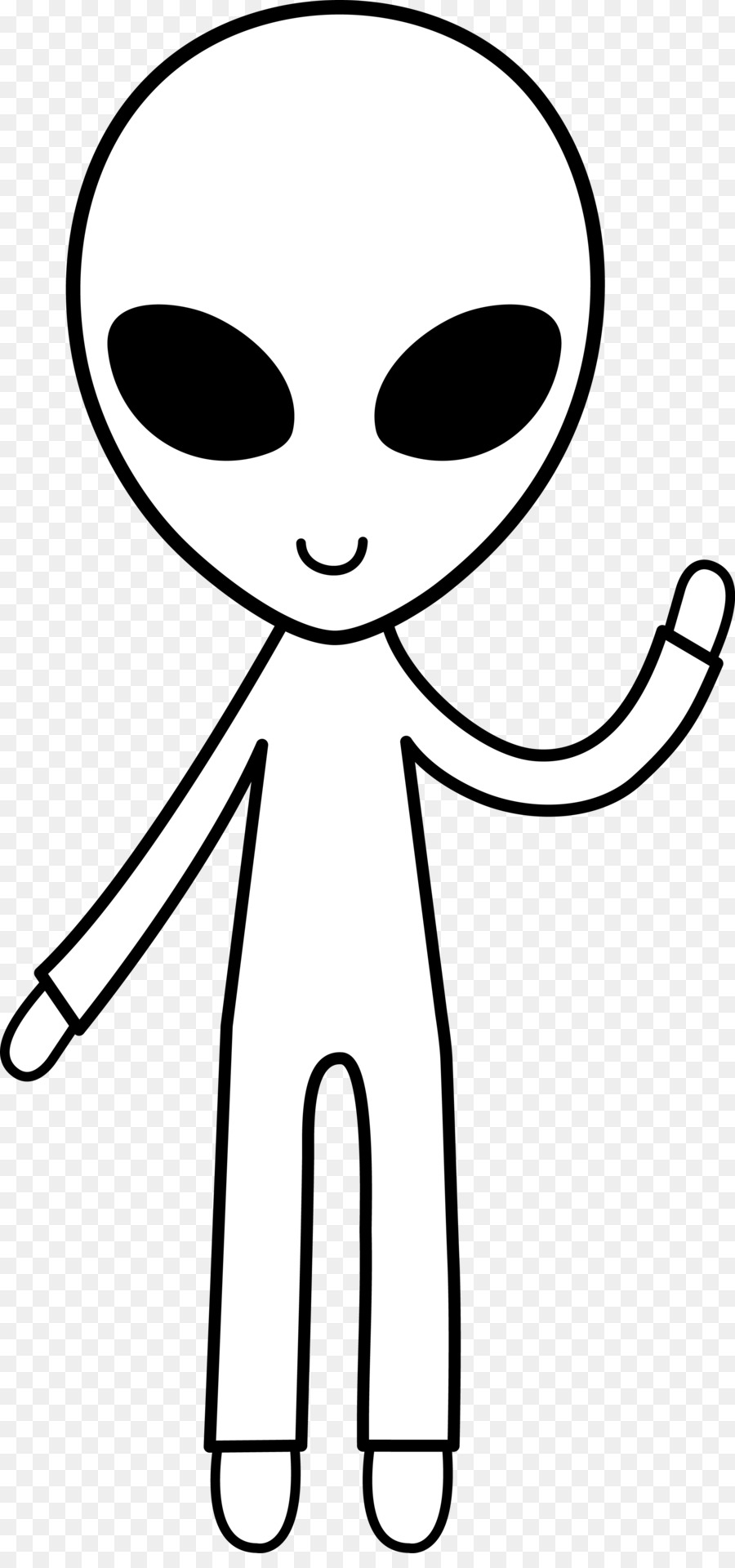 aliens clipart black and white