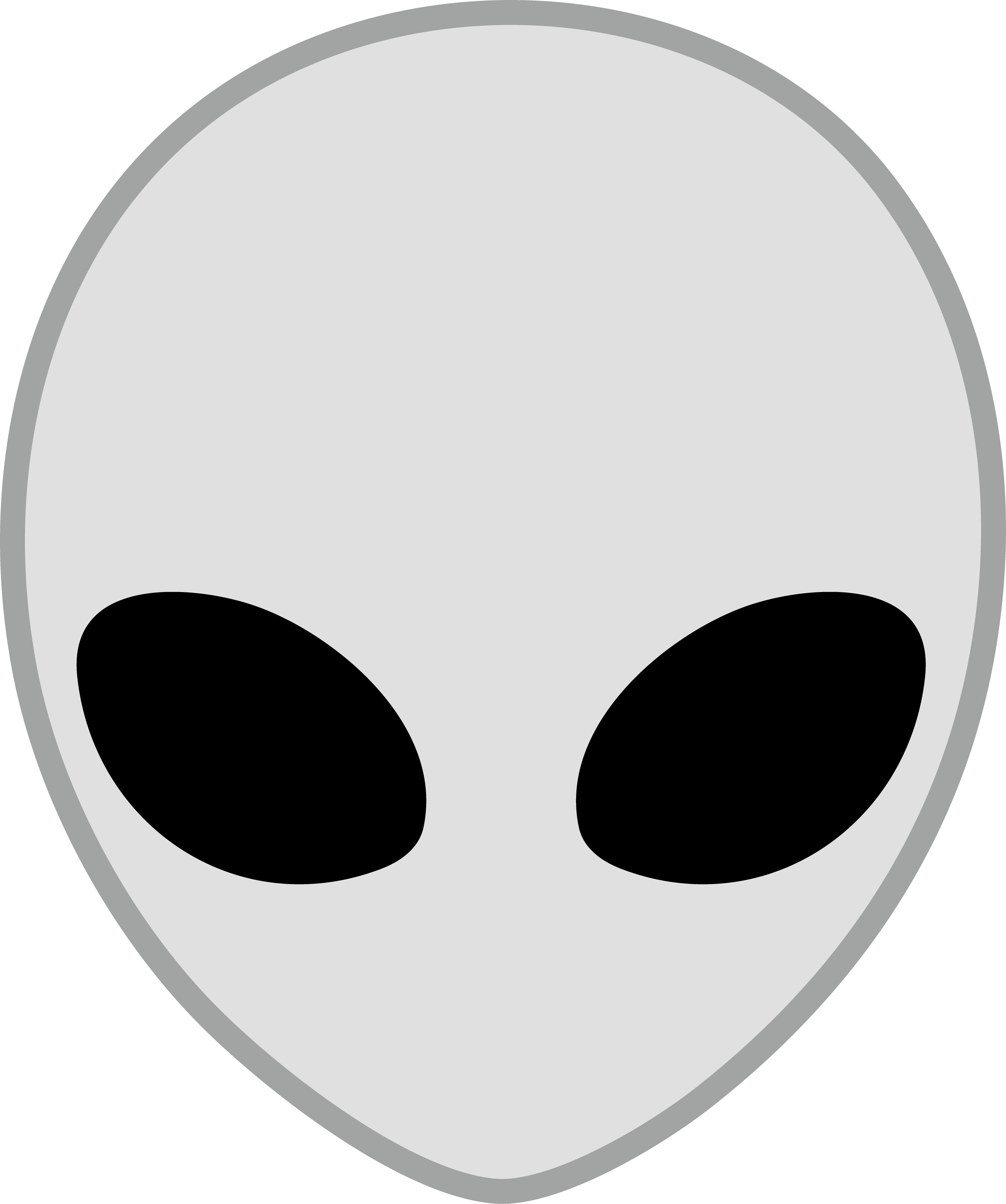 Alien head . Ufo clipart blank background