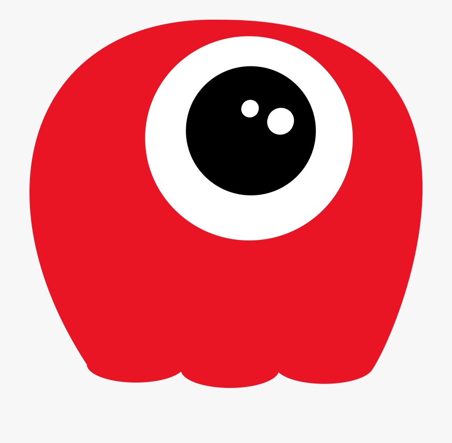 Red one no tentacles. Alien clipart eye