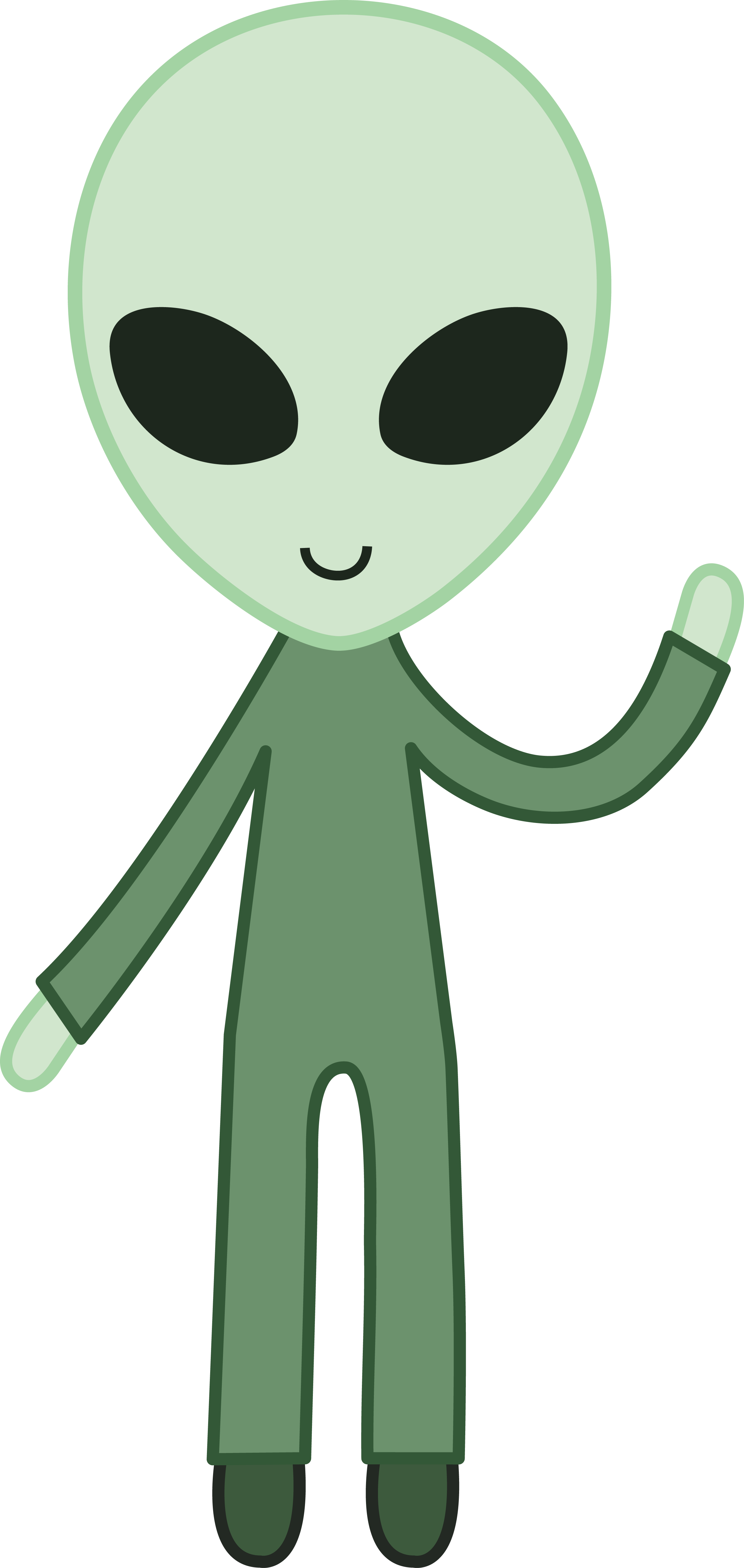Green space alien free. Friendly clipart friendly kid