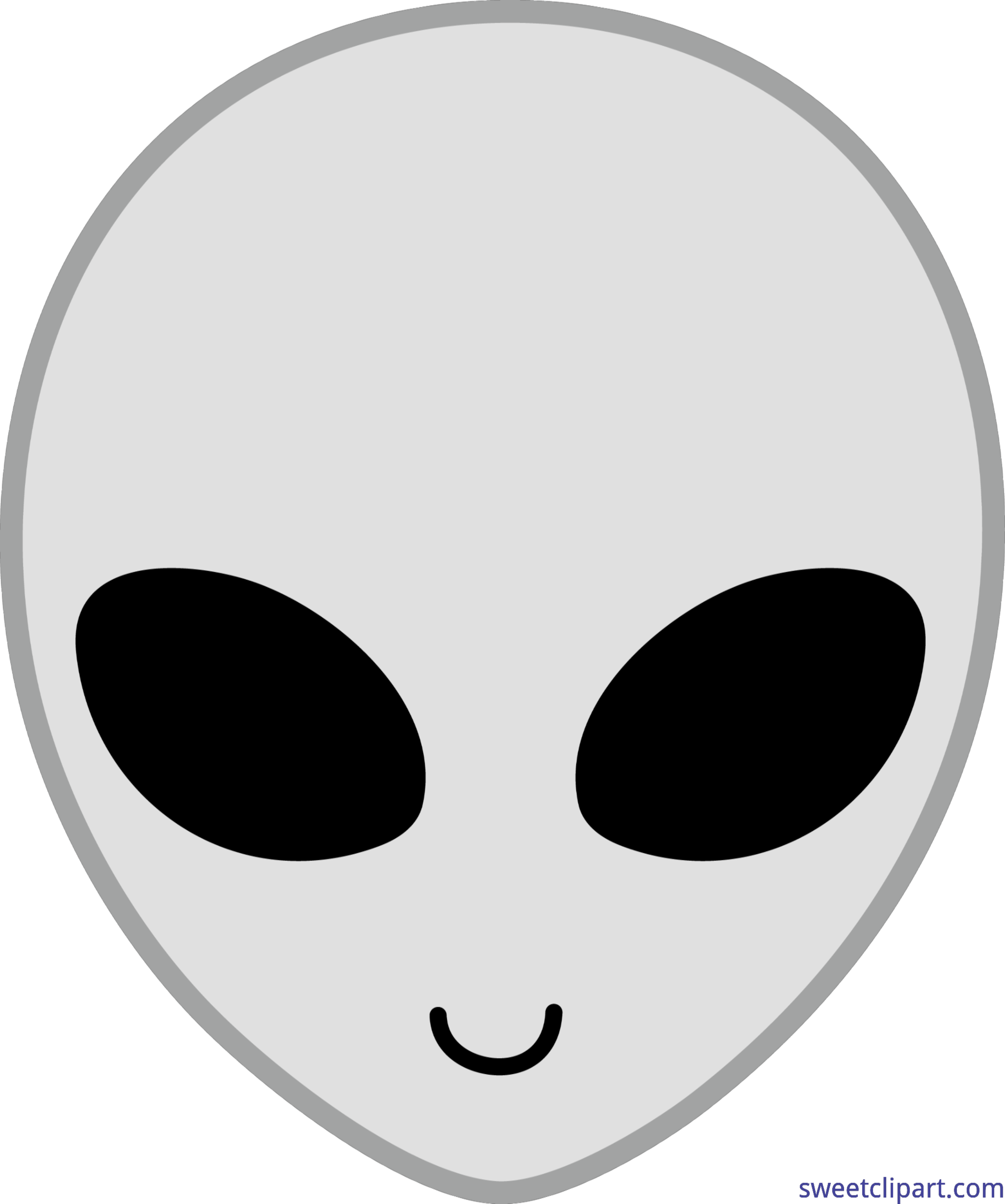 alien clipart grey