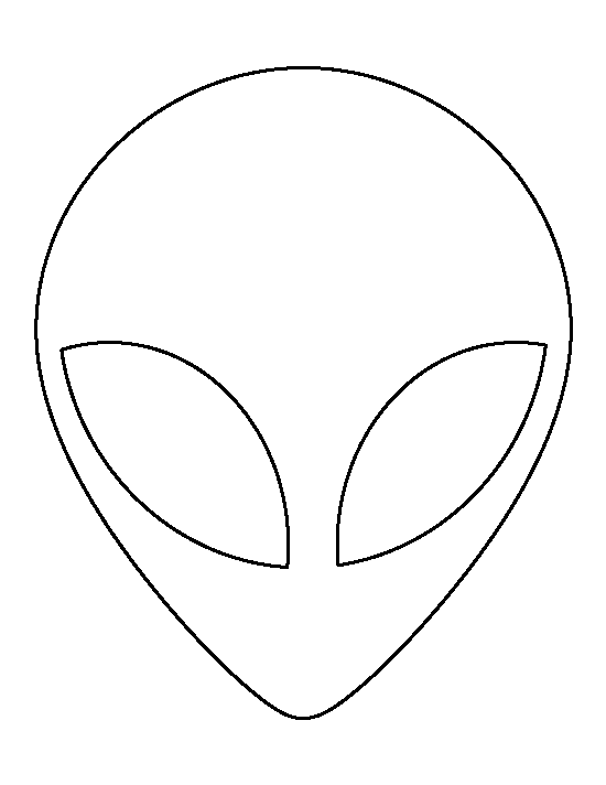 alien clipart outline