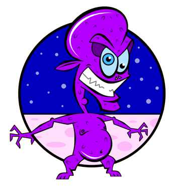 aliens clipart purple