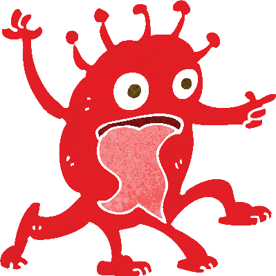 alien clipart red