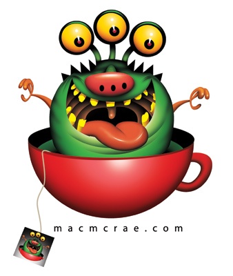 alien clipart red