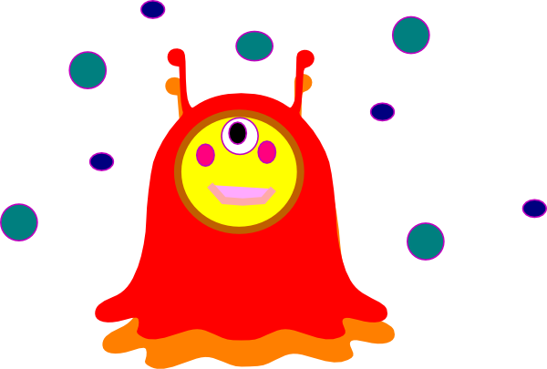 alien clipart red