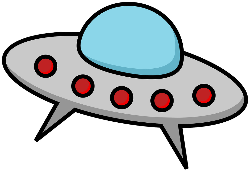 Saucer alien ufo flying. Spaceship clipart cute