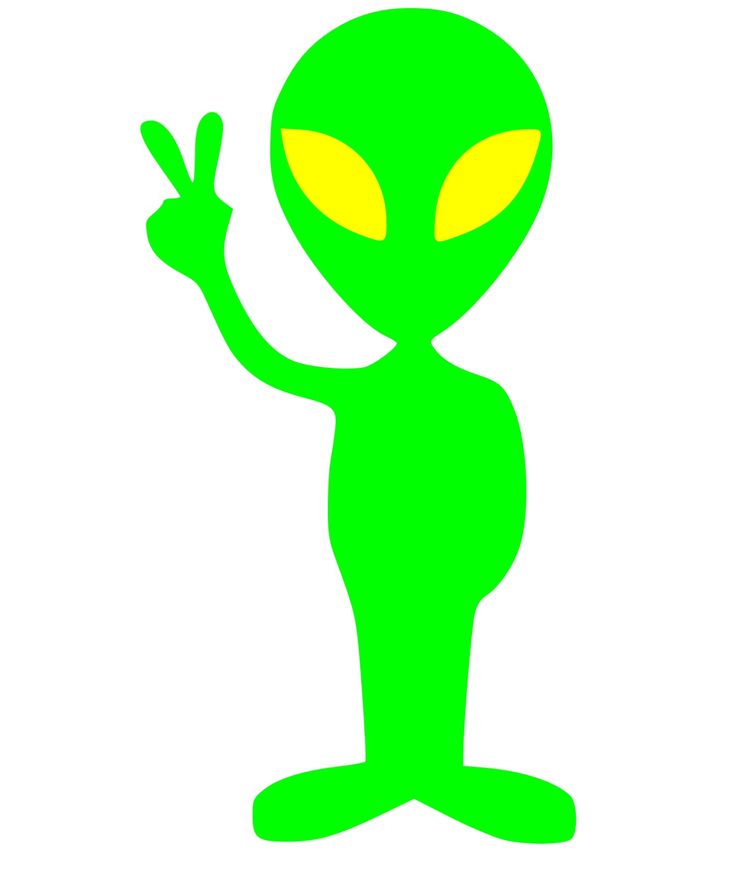 aliens clipart lime green