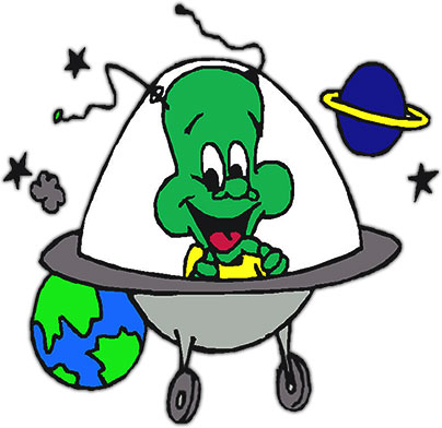 Characters clipart sci fi. Free alien animations funny