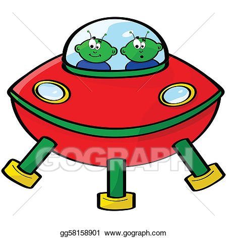 Aliens clipart two. Vector art space eps