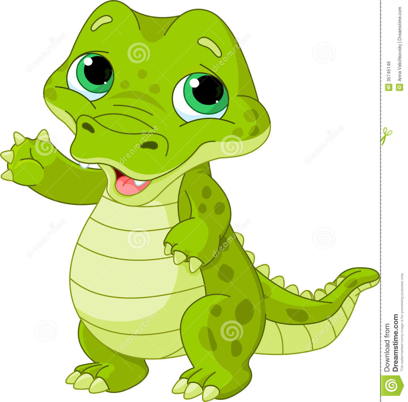 cute clipart alligator