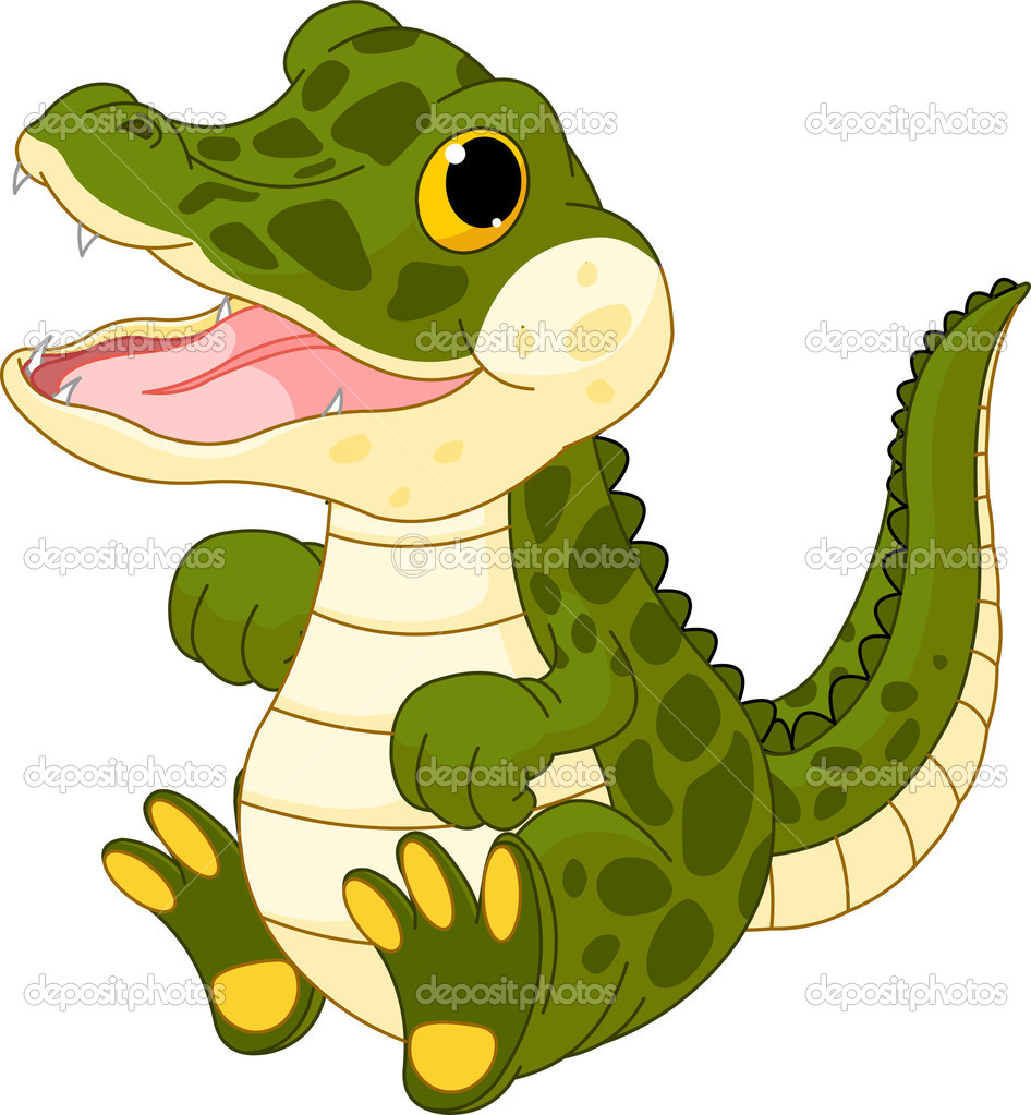 alligator clipart cute