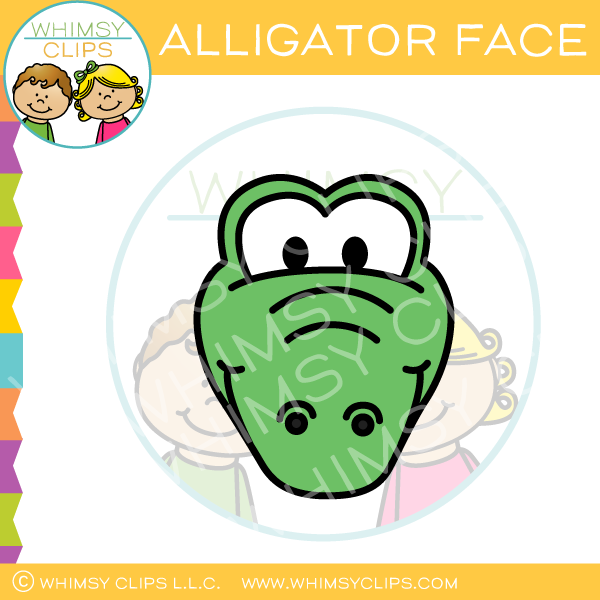 alligator clipart face