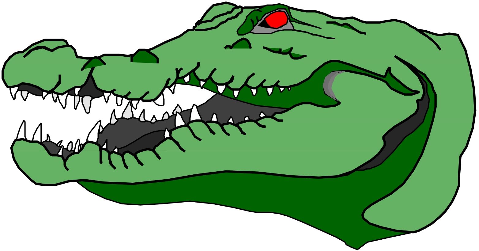 Animated gator silhouette clip. Alligator clipart illustration