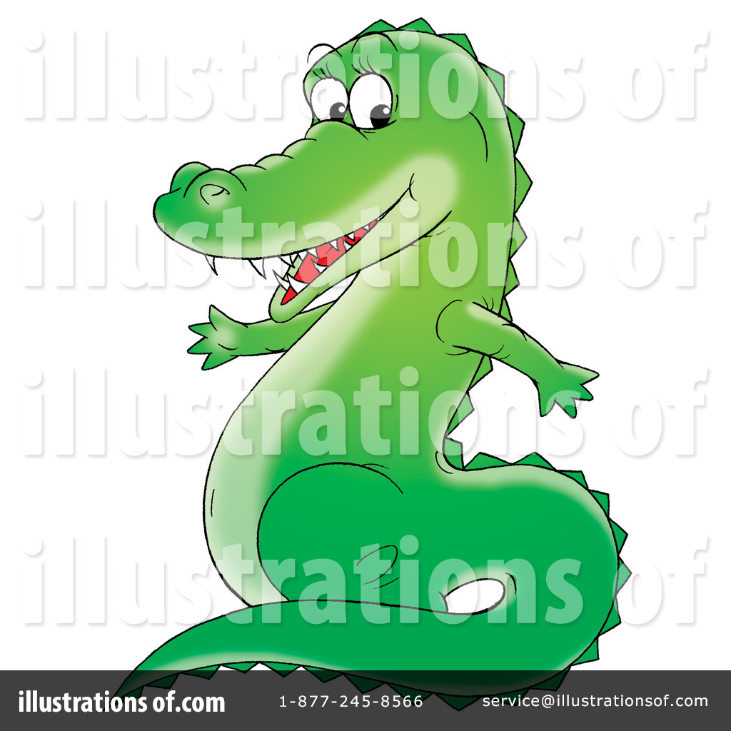 Alligator clipart illustration. By alex bannykh royaltyfree