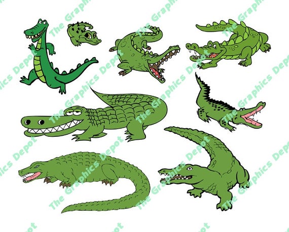 alligator clipart print