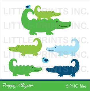 Baby clip art silhouette. Crocodile clipart preppy alligator