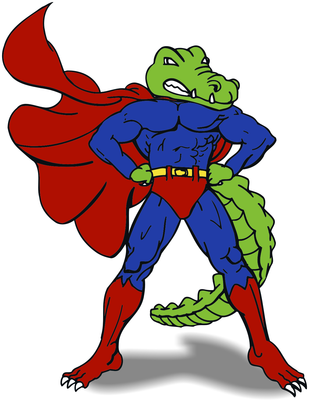 alligator clipart superhero
