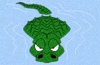 Free animations eyeballing you. Alligator clipart water