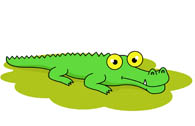 alligator clipart yellow