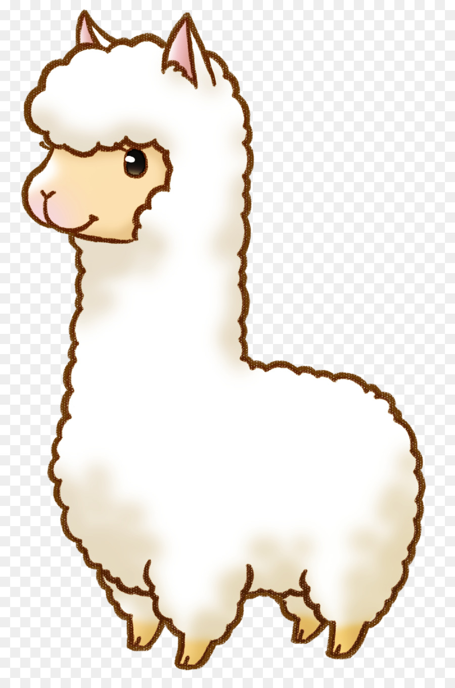 Llama cartoon clip art. Alpaca clipart drawing