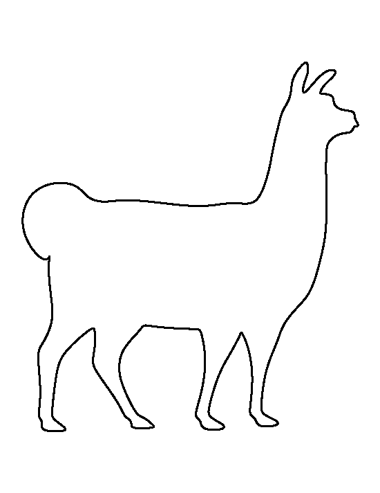 llama clipart llama outline