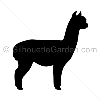 alpaca clipart silhouette