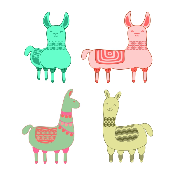 Llama cuttable design designs. Alpaca clipart svg