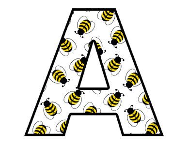 alphabet clipart bee
