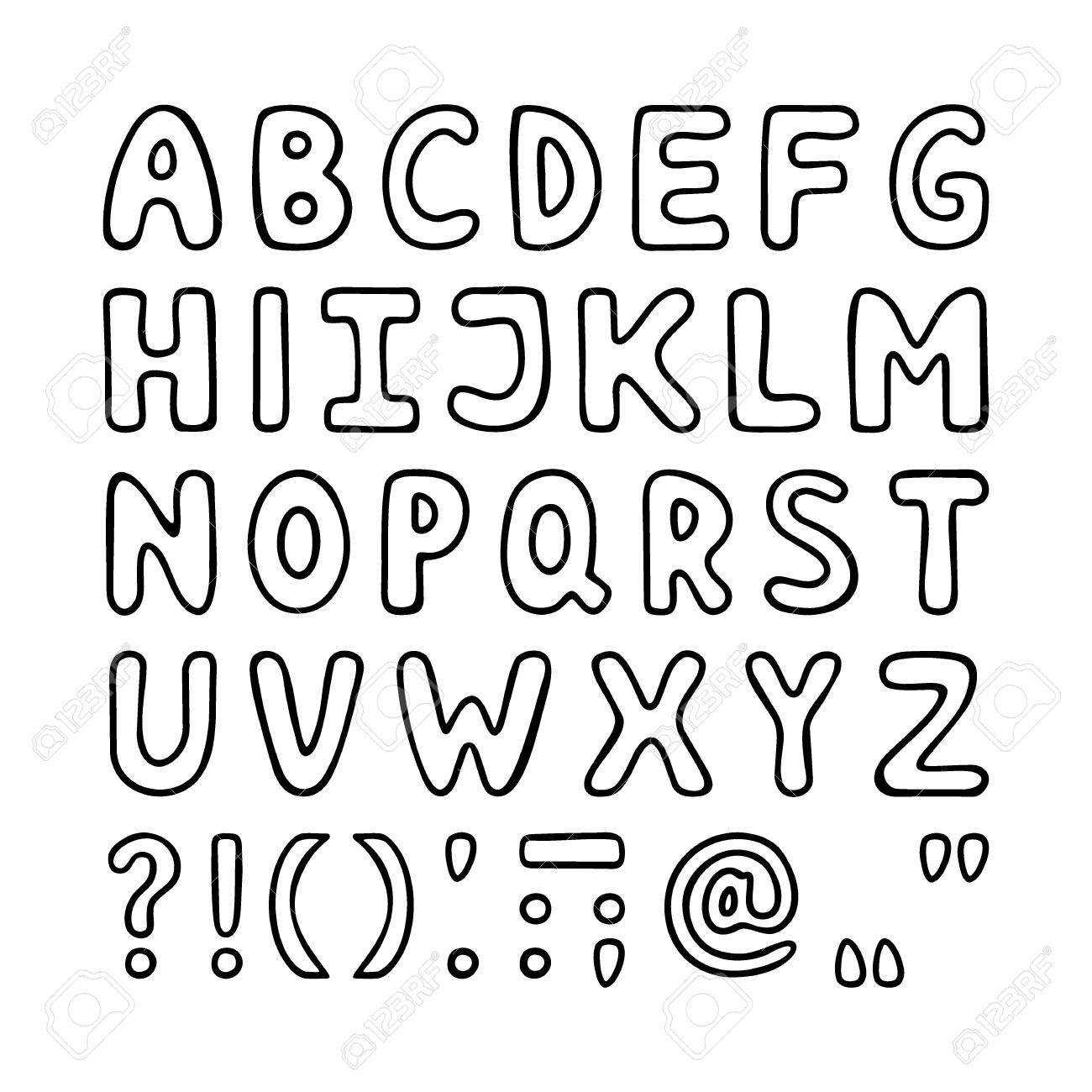  collection of letter. Alphabet clipart black and white