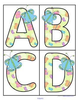 Free printable . Alphabet clipart butterfly