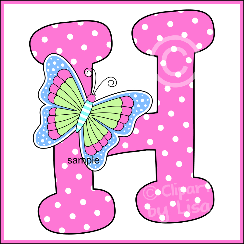 Zoom. Alphabet clipart butterfly