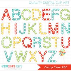 candy clipart alphabet
