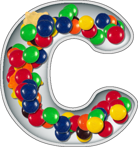 letter clipart candy