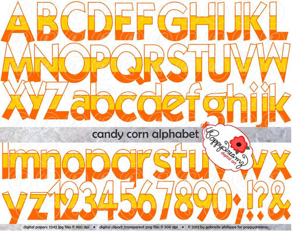 alphabet clipart candy