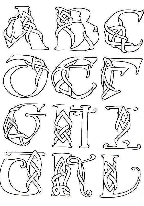 alphabet clipart celtic