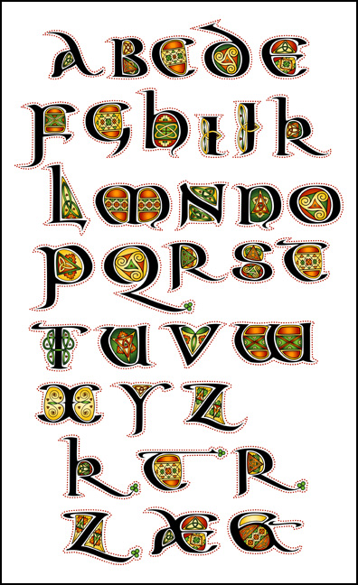 alphabet clipart celtic