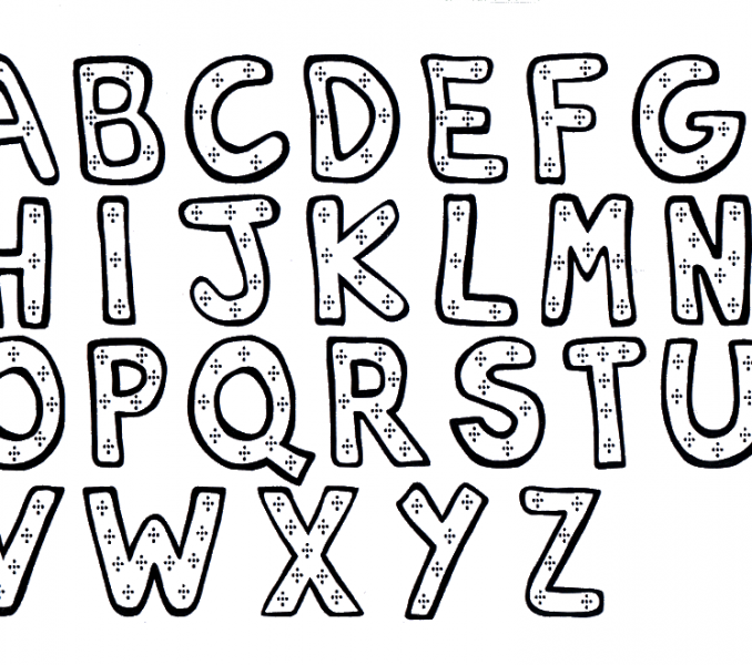 alphabet clipart coloring