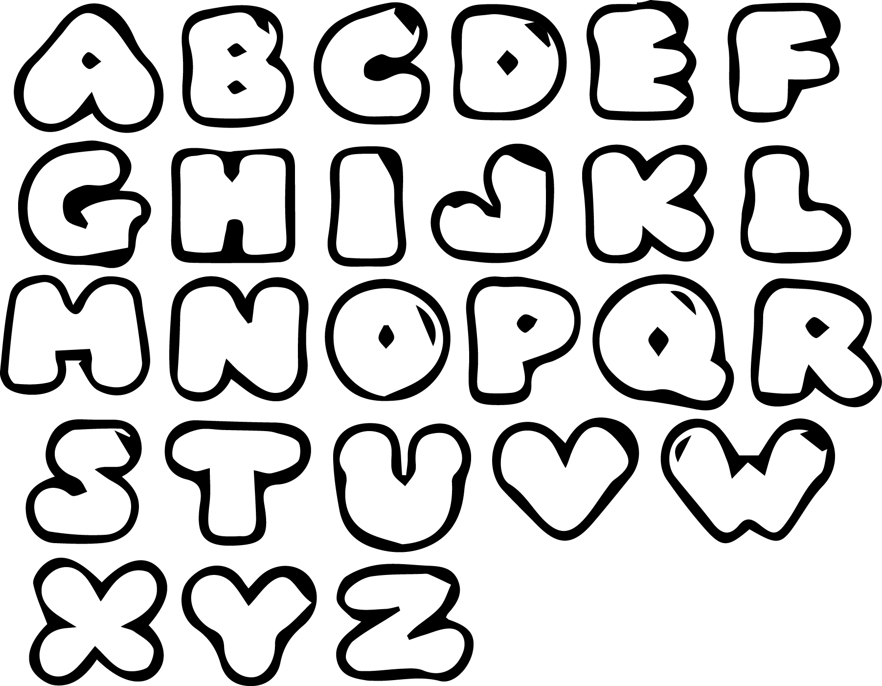 alphabet clipart coloring